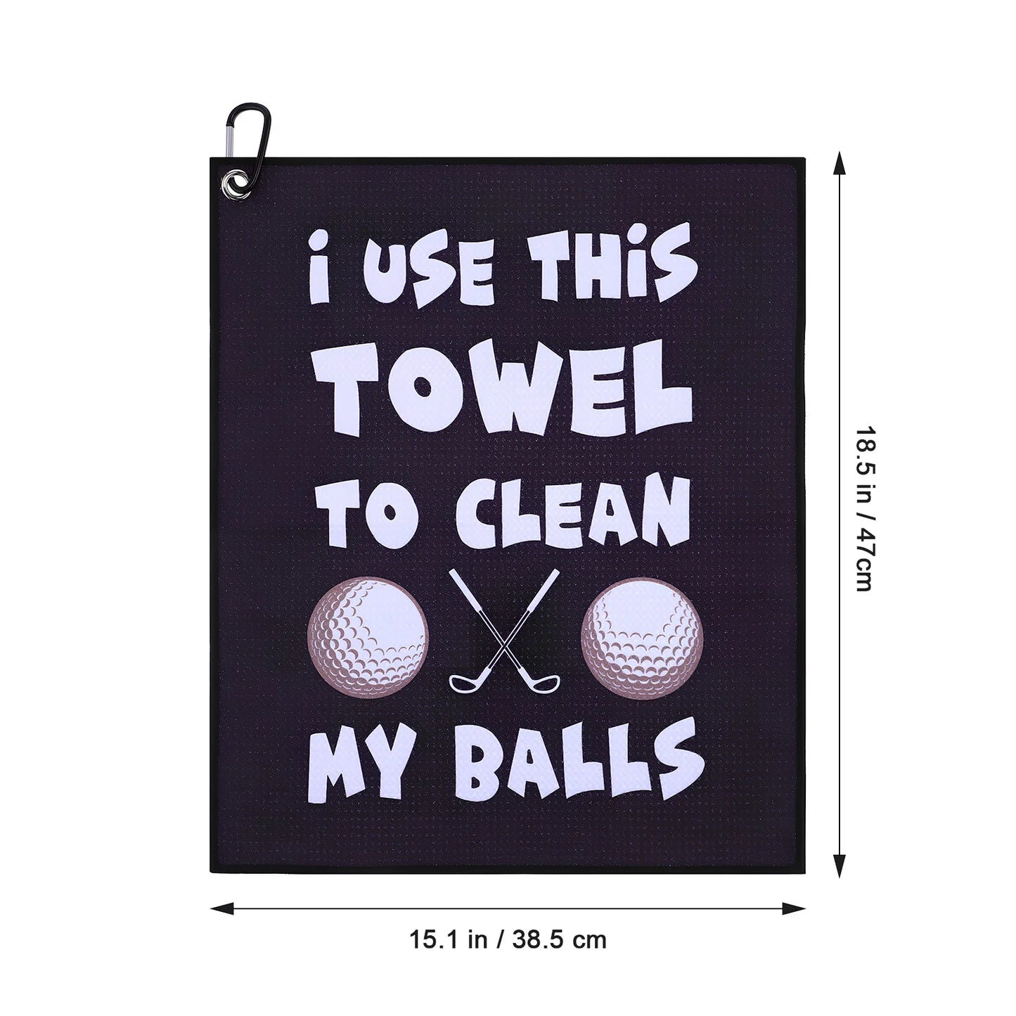2 Pcs Black Golf Towel Microfiber Towels For Bags Accessories Golf Training Aids Sports Equipment Dry Towels Towel Golfer