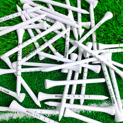 50pcs Premium Wooden Golf Tees with Height Markers - Non-slip Design for Perfect Ball Position Durable Golf Accessories