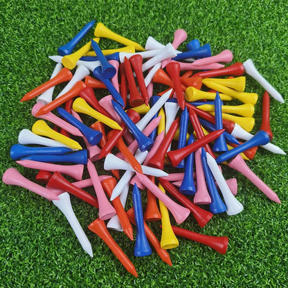 (50pcs) Wooden Golf Tees 70mm Cushion Golf Tee Golf Accessories