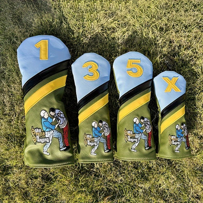 1pc/4pcs Funny Design Cover For Various Club, Golf Club Head Cover, Golf Accessories